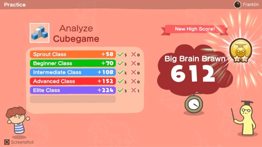 The Big Brain Brawn score is shown. 